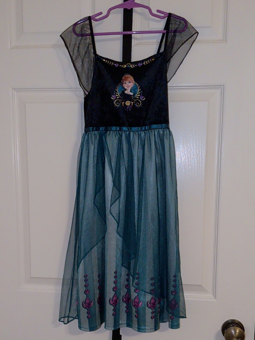 Disney Teal and Black Anna Princess Nightgown